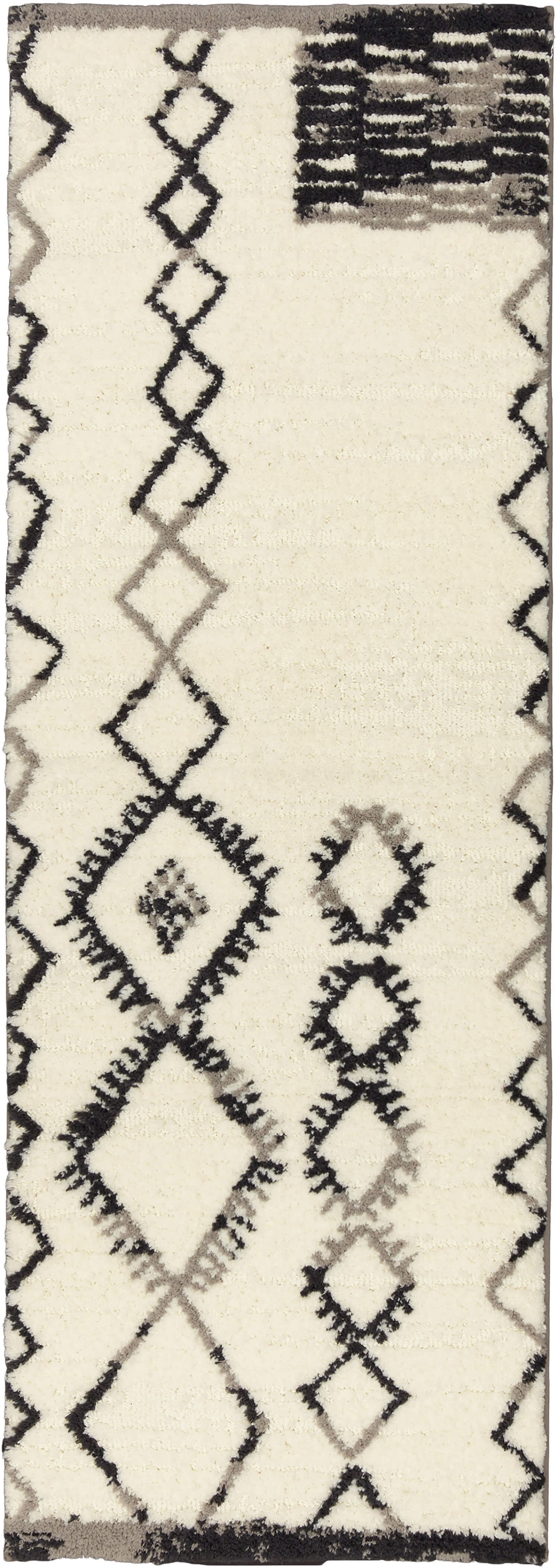 Compass Owen White & Gray Bath Mat