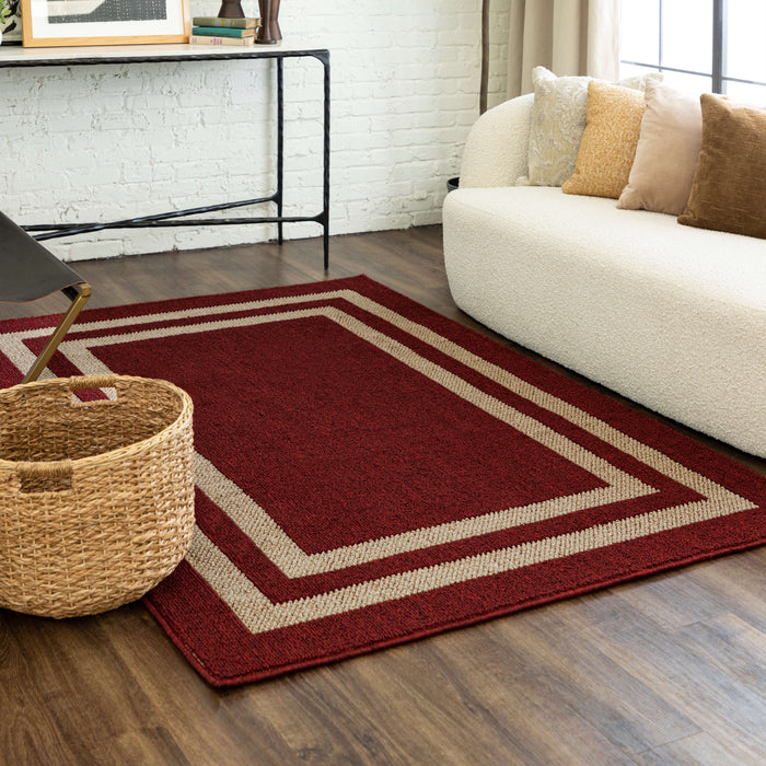 Aiden Sisal New Red/Tan Area Rug