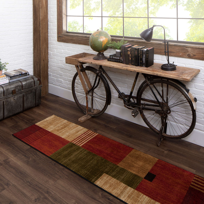 Marina Liberty Brown & Red Area Rug
