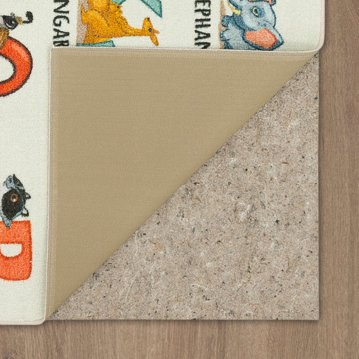 Technicolor Menagerie White Area Rug
