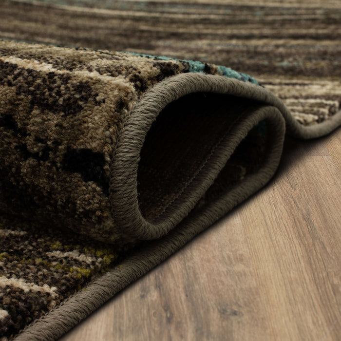 Seychelles Tulum Gray & Blue Area Rug