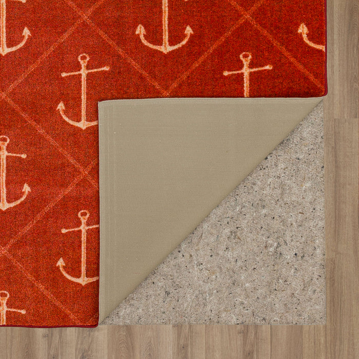Technicolor Nautical Red Area Rug
