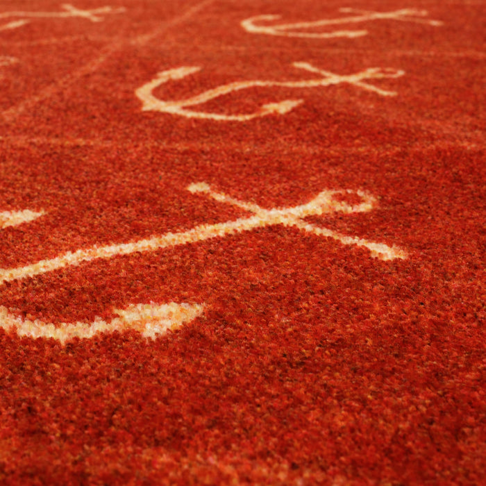 Technicolor Nautical Red Area Rug