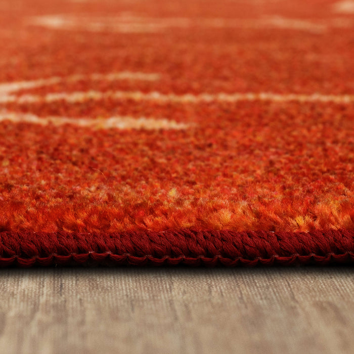 Technicolor Nautical Red Area Rug