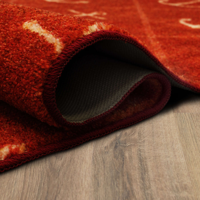 Technicolor Nautical Red Area Rug