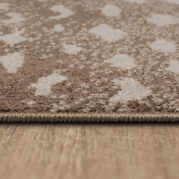 Merino Antelope Print Beige Area Rug