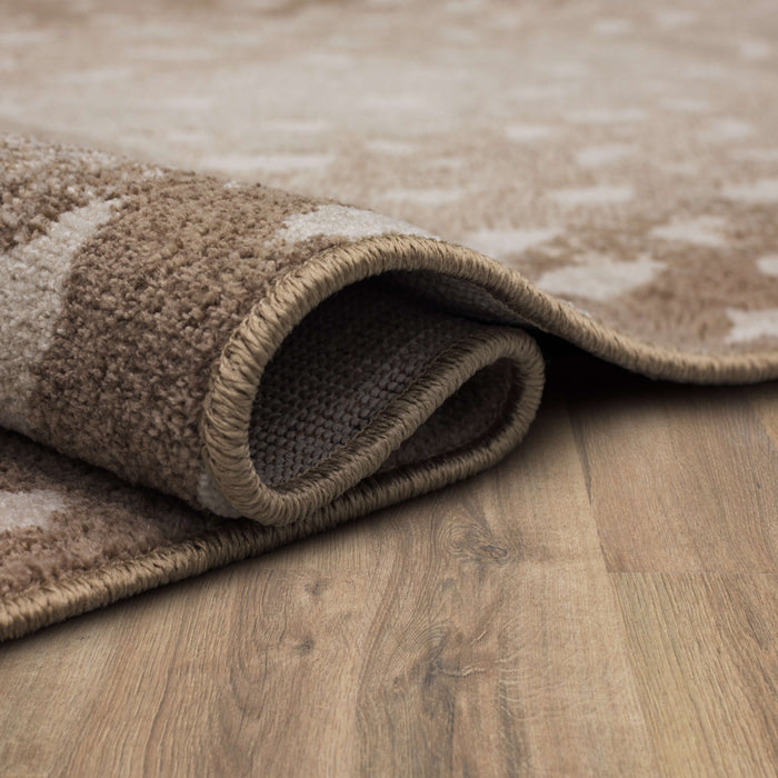Merino Antelope Print Beige Area Rug