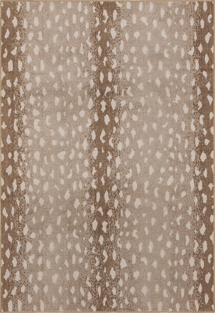 Merino Antelope Print Beige Area Rug