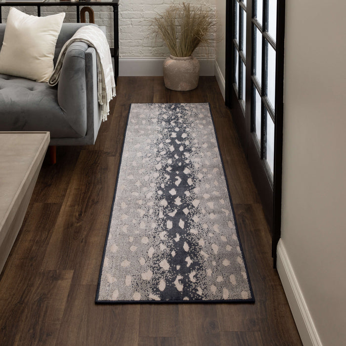 Merino Antelope Print Grey Area Rug