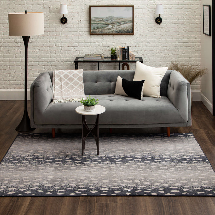 Merino Antelope Print Grey Area Rug