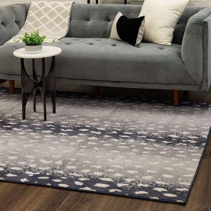 Merino Antelope Print Grey Area Rug