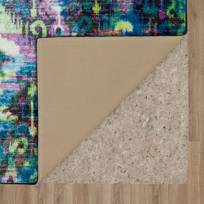 Technicolor Amani Green & Purple Area Rug