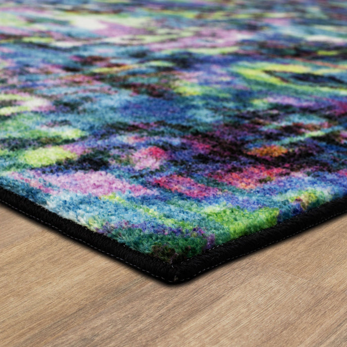 Technicolor Amani Green & Purple Area Rug
