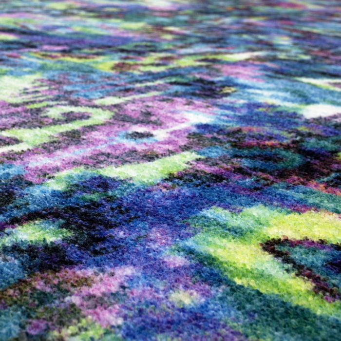 Technicolor Amani Green & Purple Area Rug
