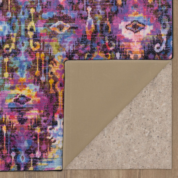 Technicolor Amani Purple & Orange Area Rug