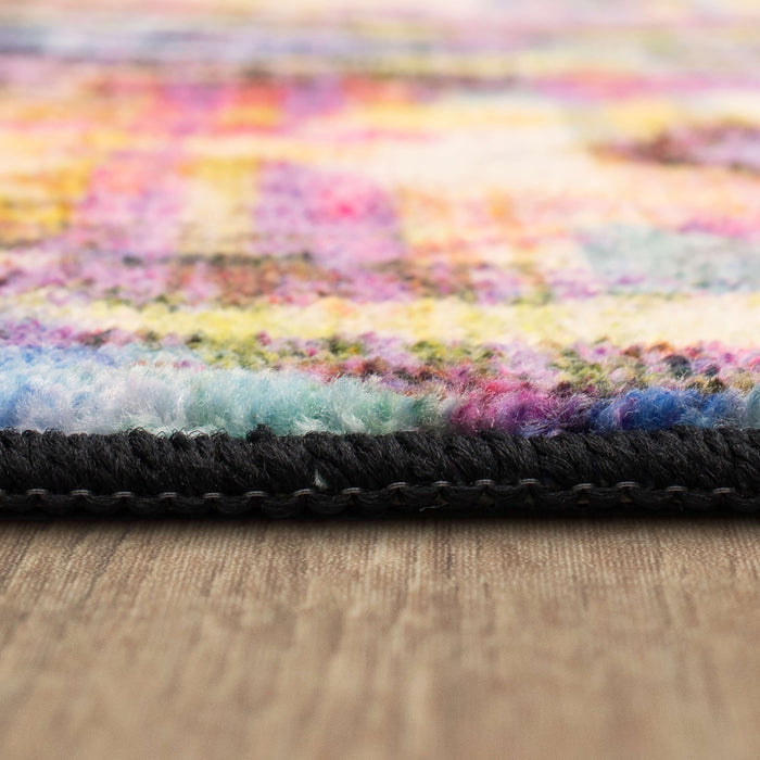 Technicolor Amani Purple & Orange Area Rug