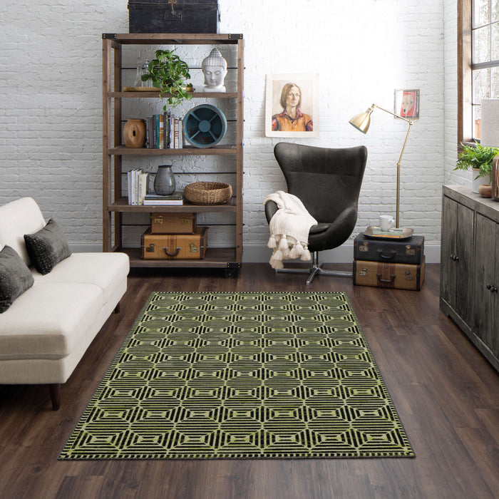 Technicolor Arvada Black Area Rug