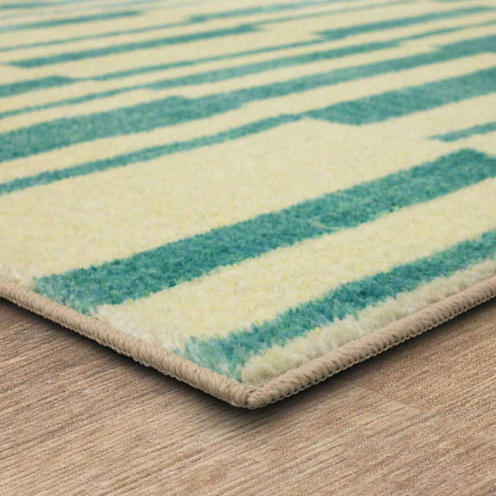 Technicolor Branson Blue & White Area Rug