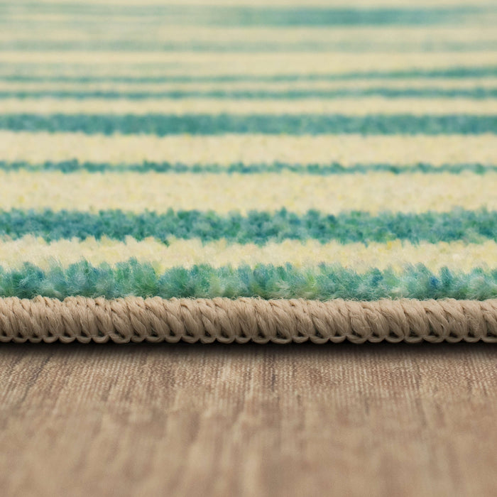 Technicolor Branson Blue & White Area Rug