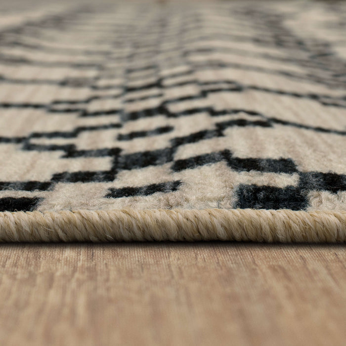 Hemingway Kennedy White & Blue Area Rug