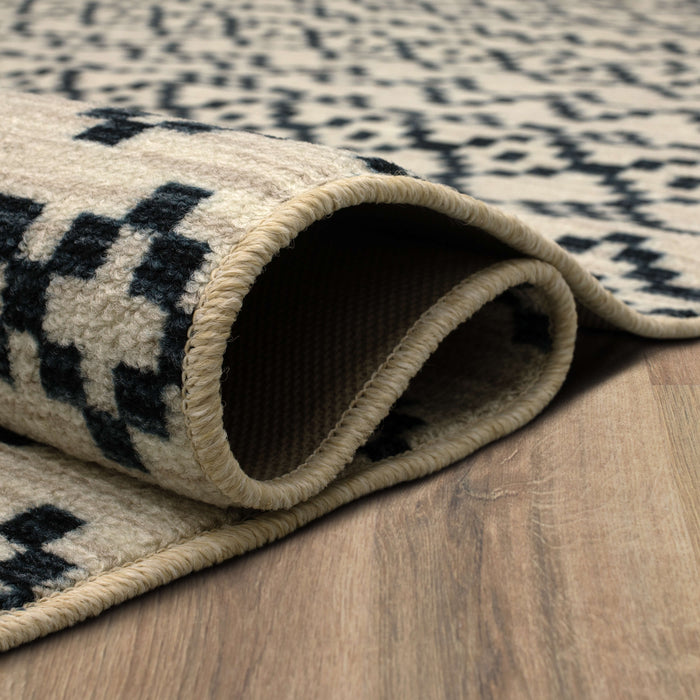 Hemingway Kennedy White & Blue Area Rug