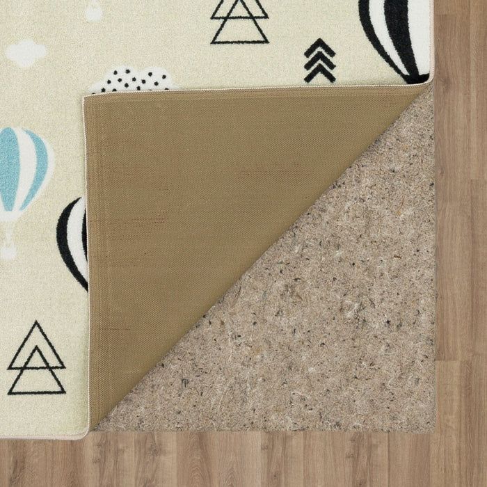 Technicolor Fairgrounds Blue & White Area Rug