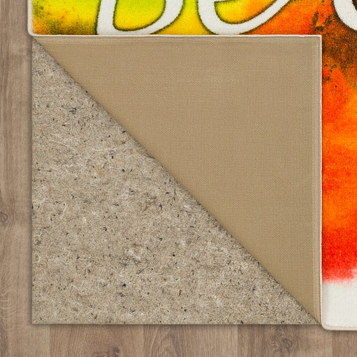 Technicolor Create White & Red Area Rug