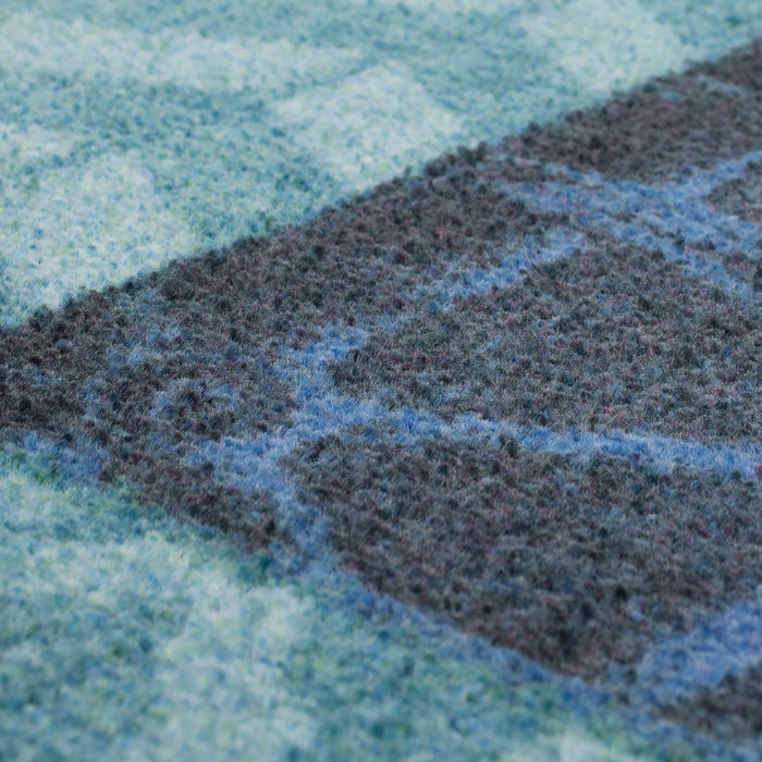 Technicolor Sea Patchwork Blue Area Rug