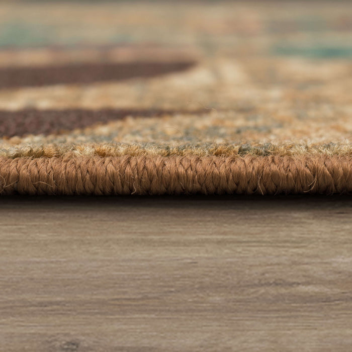 Bloom Gabriela Brown & Blue Area Rug