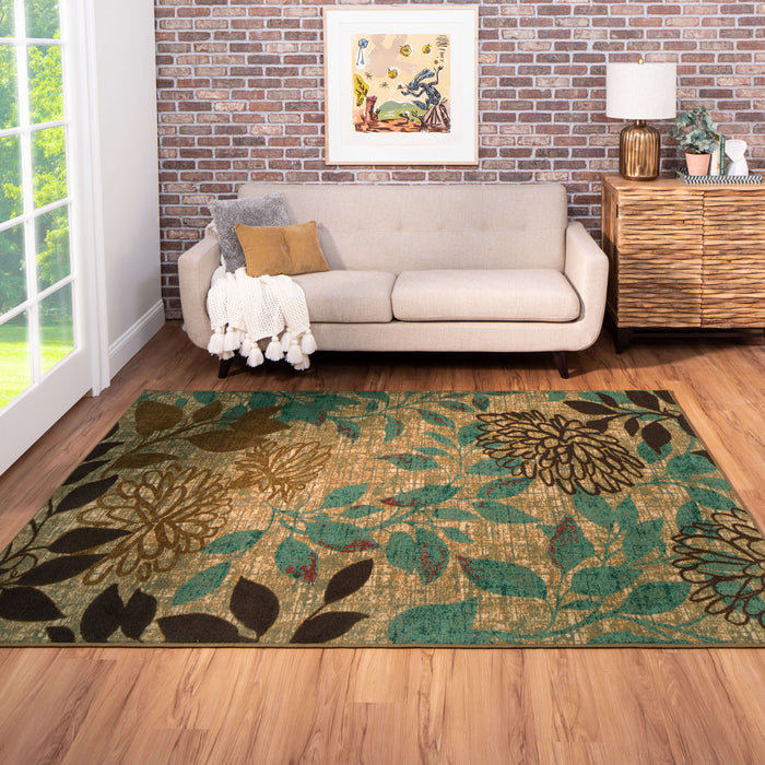 Bloom Gabriela Brown & Blue Area Rug