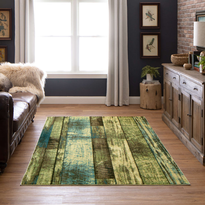 Technicolor Biscayne Gray & Blue Area Rug