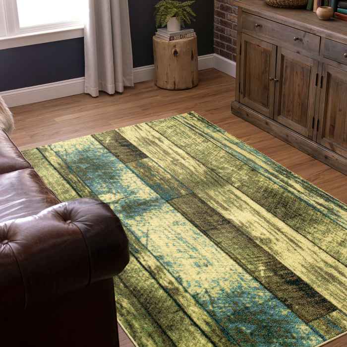 Technicolor Biscayne Gray & Blue Area Rug