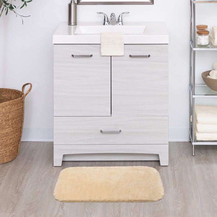 Palace Ivory White Bath Mat