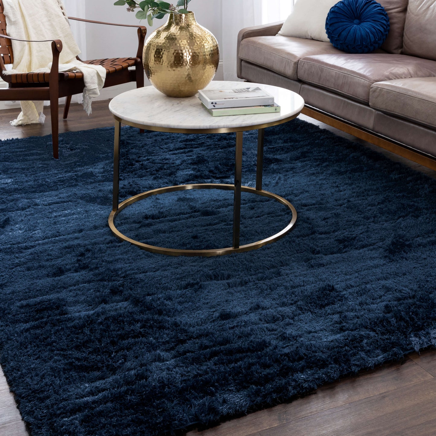 Karastan Billow Shag Blue Area Rug