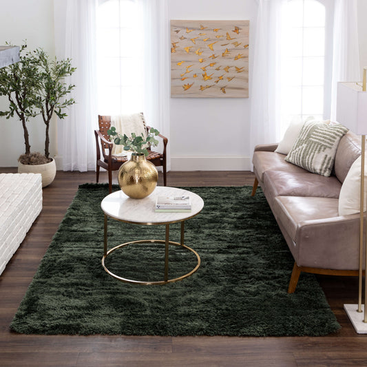Karastan Billow Shag Olive Area Rug