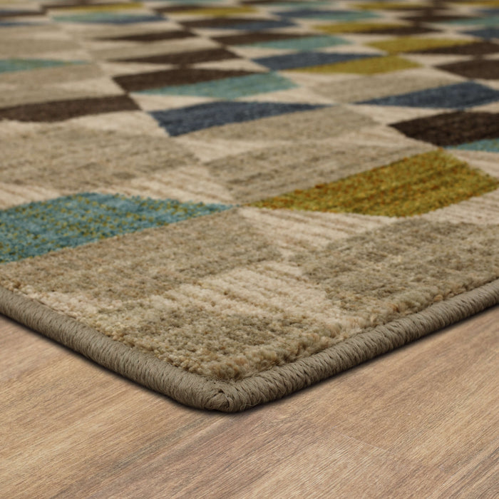 Dominica Rigel Green & Blue Area Rug