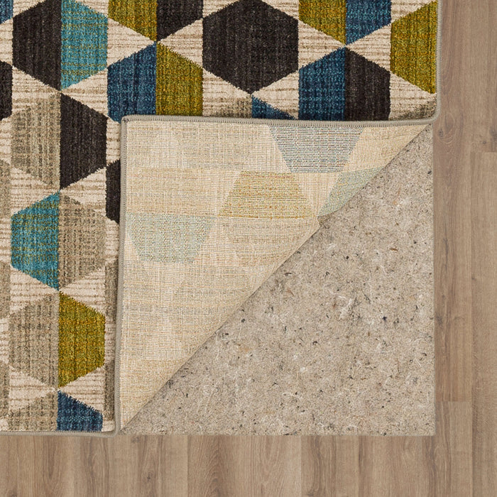Dominica Rigel Green & Blue Area Rug