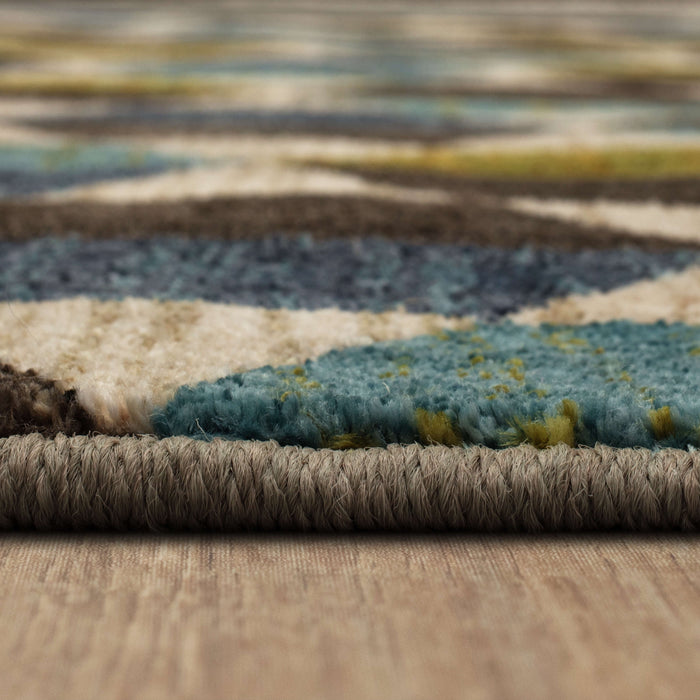 Dominica Rigel Green & Blue Area Rug