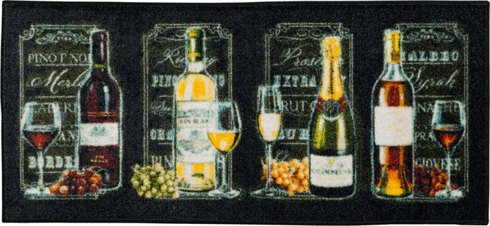 Technicolor Chalkboard Wine Multi Accent Rug