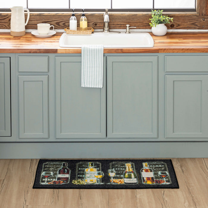 Technicolor Chalkboard Wine Multi Accent Rug