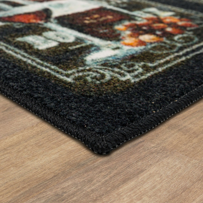 Technicolor Chalkboard Wine Multi Accent Rug