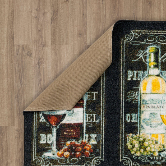 Technicolor Chalkboard Wine Multi Accent Rug