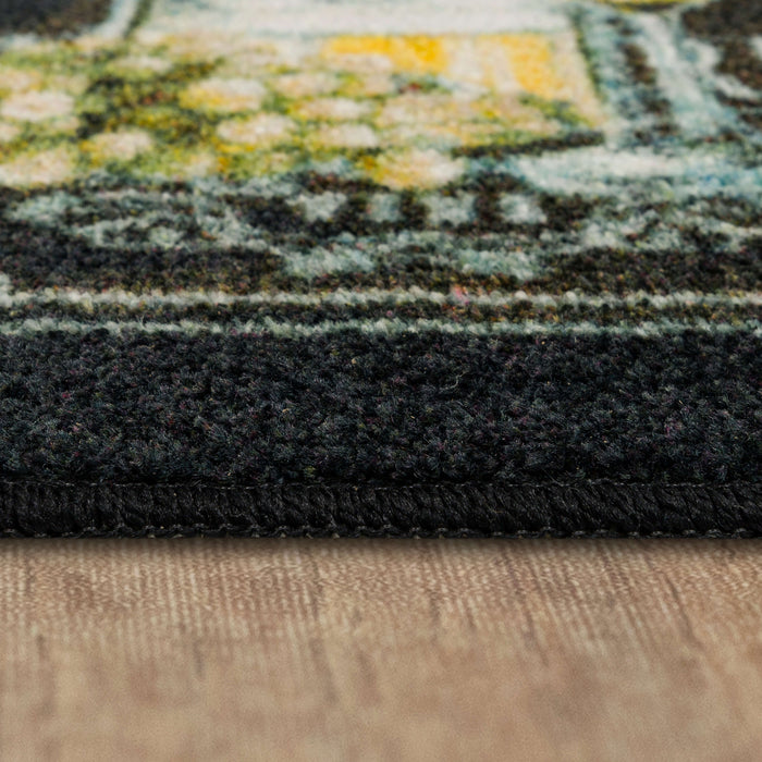 Technicolor Chalkboard Wine Multi Accent Rug