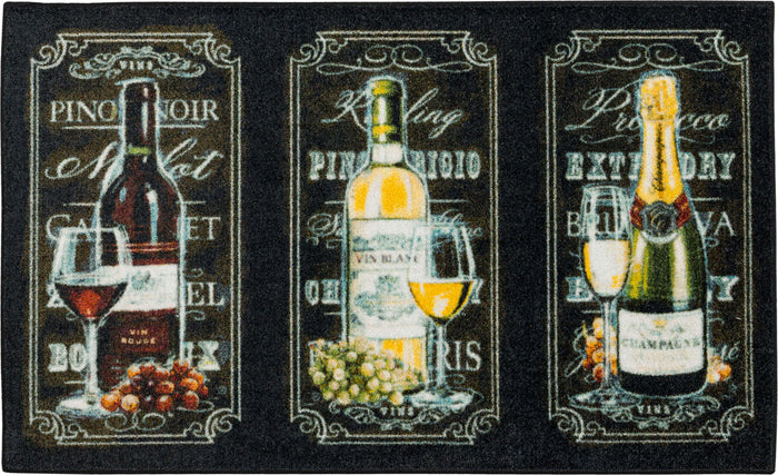 Technicolor Chalkboard Wine Multi Accent Rug