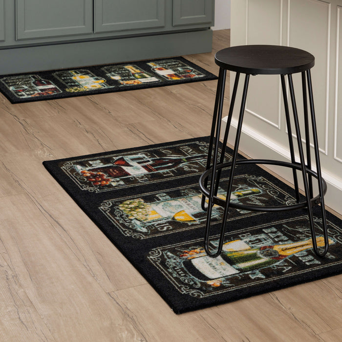 Technicolor Chalkboard Wine Multi Accent Rug
