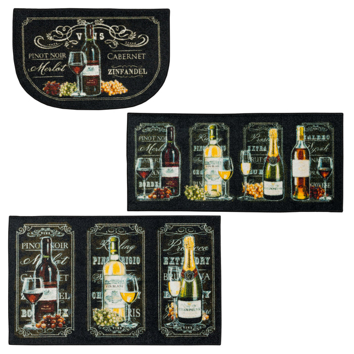 Technicolor Chalkboard Wine Multi Accent Rug