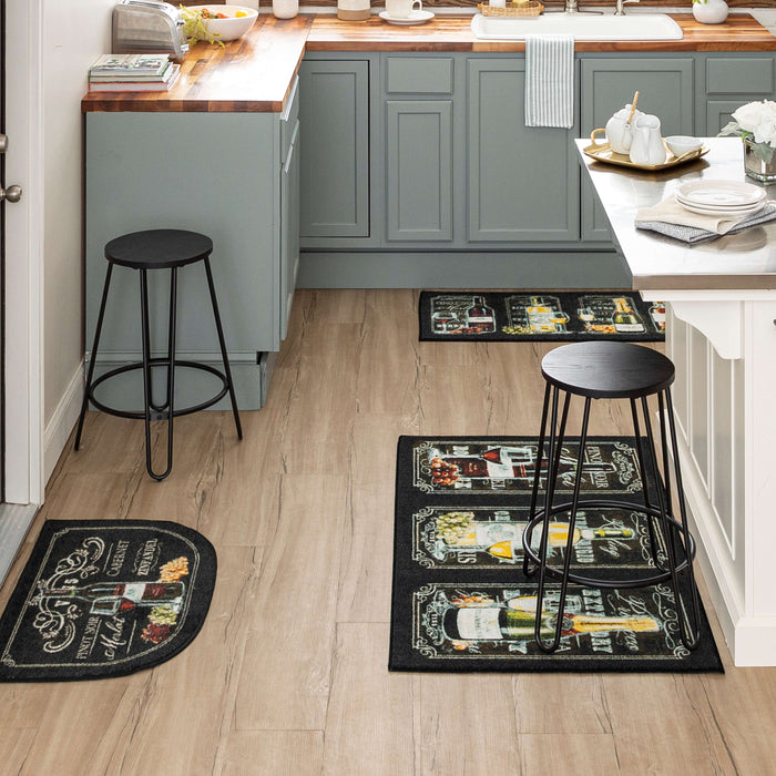 Technicolor Chalkboard Wine Multi Accent Rug