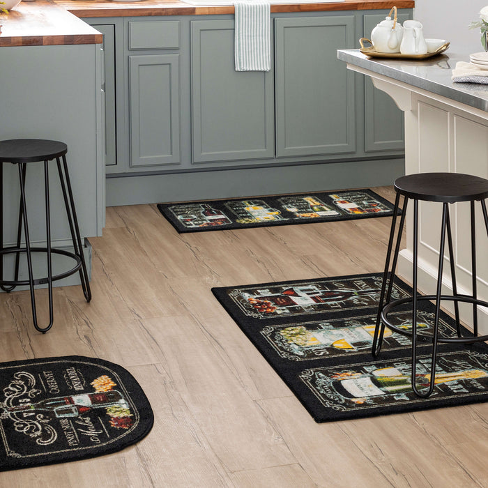Technicolor Chalkboard Wine Multi Accent Rug