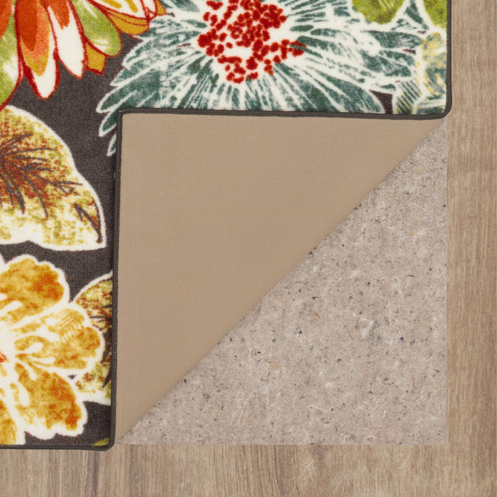 Marina Wildflower Gray & Orange Area Rug