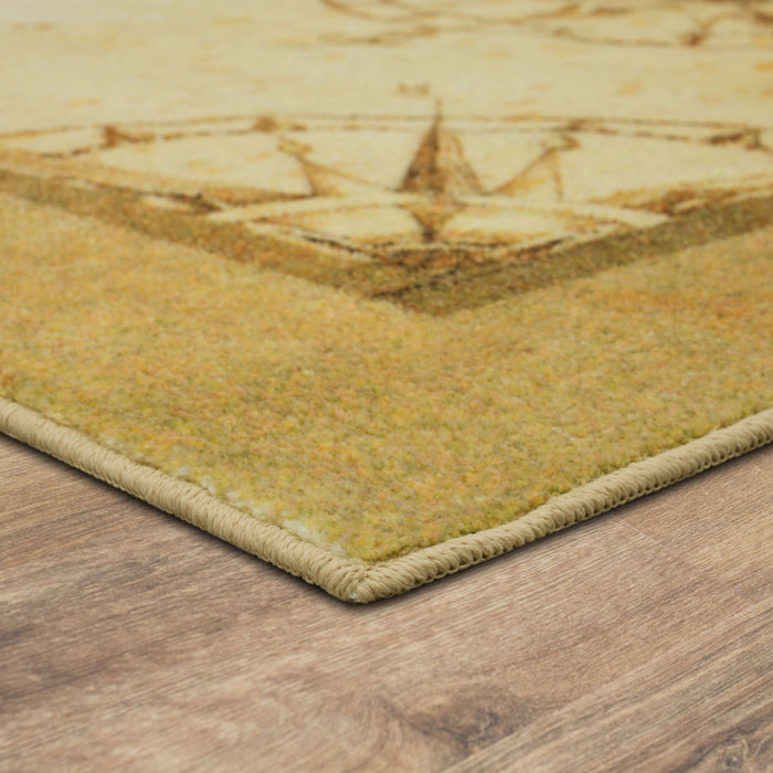Technicolor Coastal Vibes Brown Area Rug
